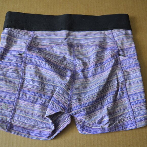 Lululemon What the Sport Short Space Dye Twist Iris Flower Pink Shell Size 6 - Picture 4 of 5